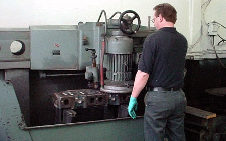 Man working on machinery