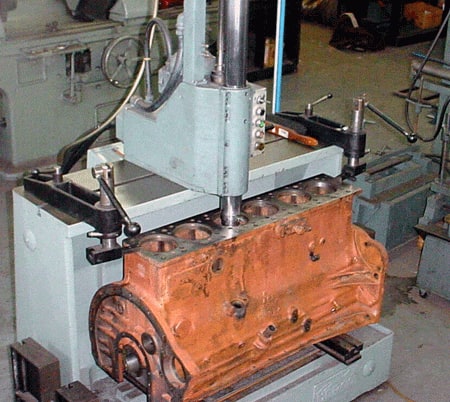 Mechanical press in use